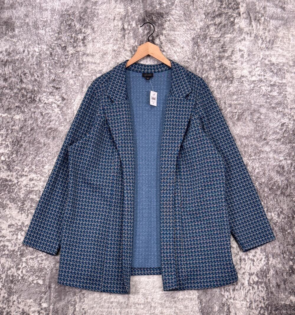 New J Jill Jacket 2X Womens Wearever Collection Knit Open Front Blazer